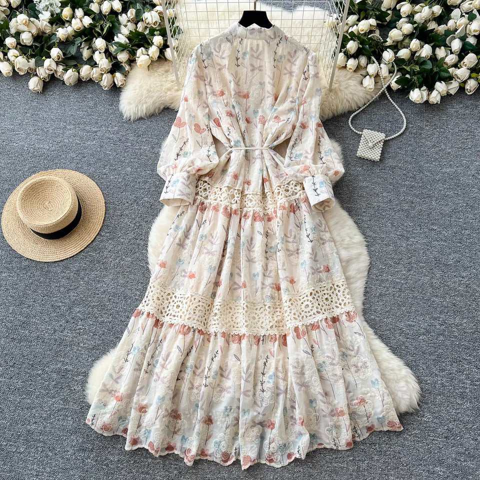 Floral Embroidery Dress