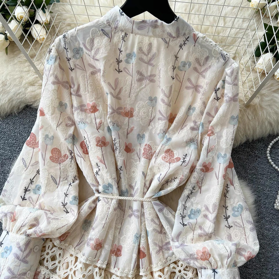 Floral Embroidery Dress