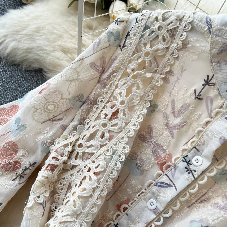 Floral Embroidery Dress