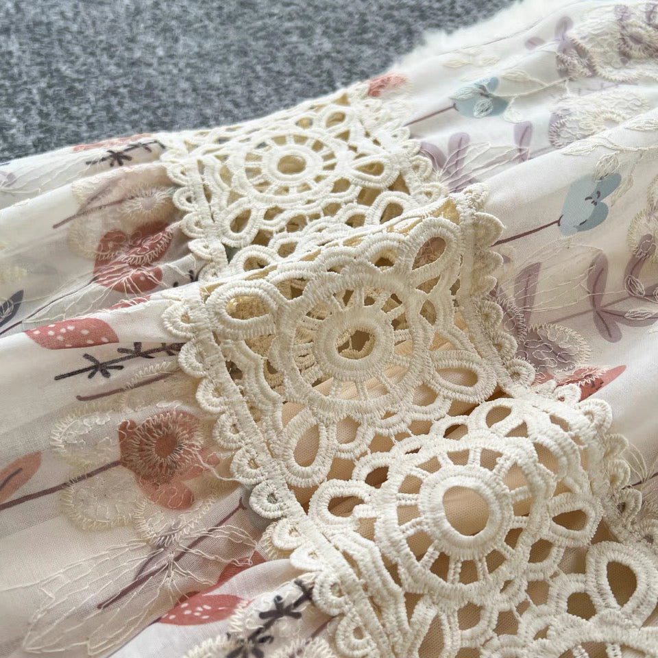 Floral Embroidery Dress