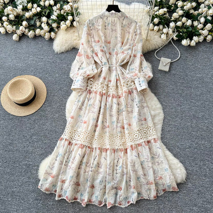 Floral Embroidery Dress