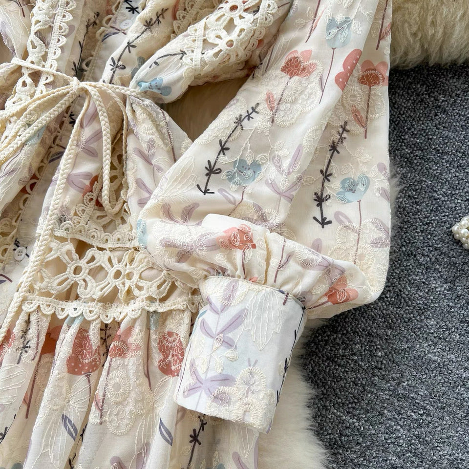 Floral Embroidery Dress