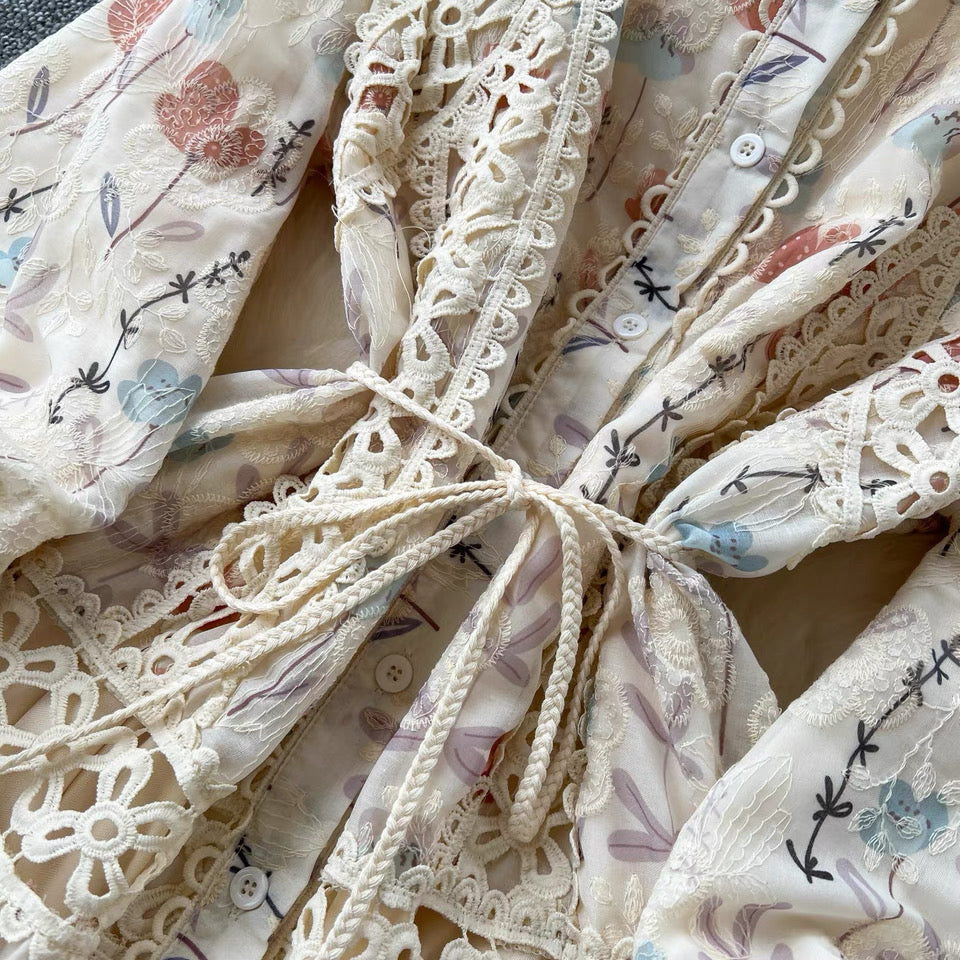 Floral Embroidery Dress