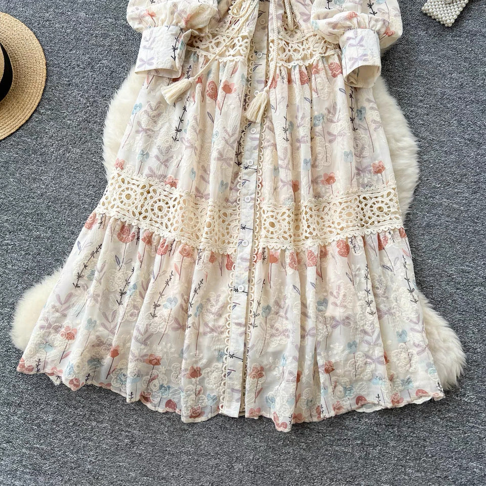 Floral Embroidery Dress