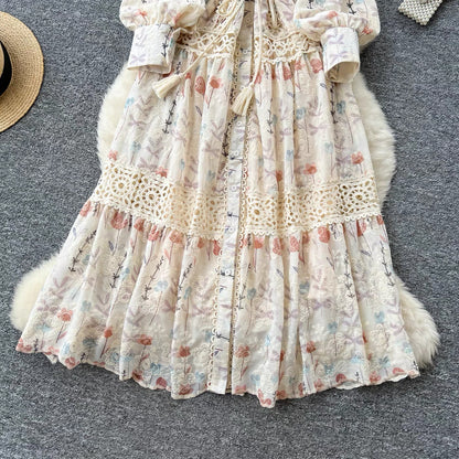 Floral Embroidery Dress