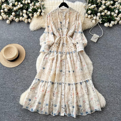 Floral Embroidery Dress
